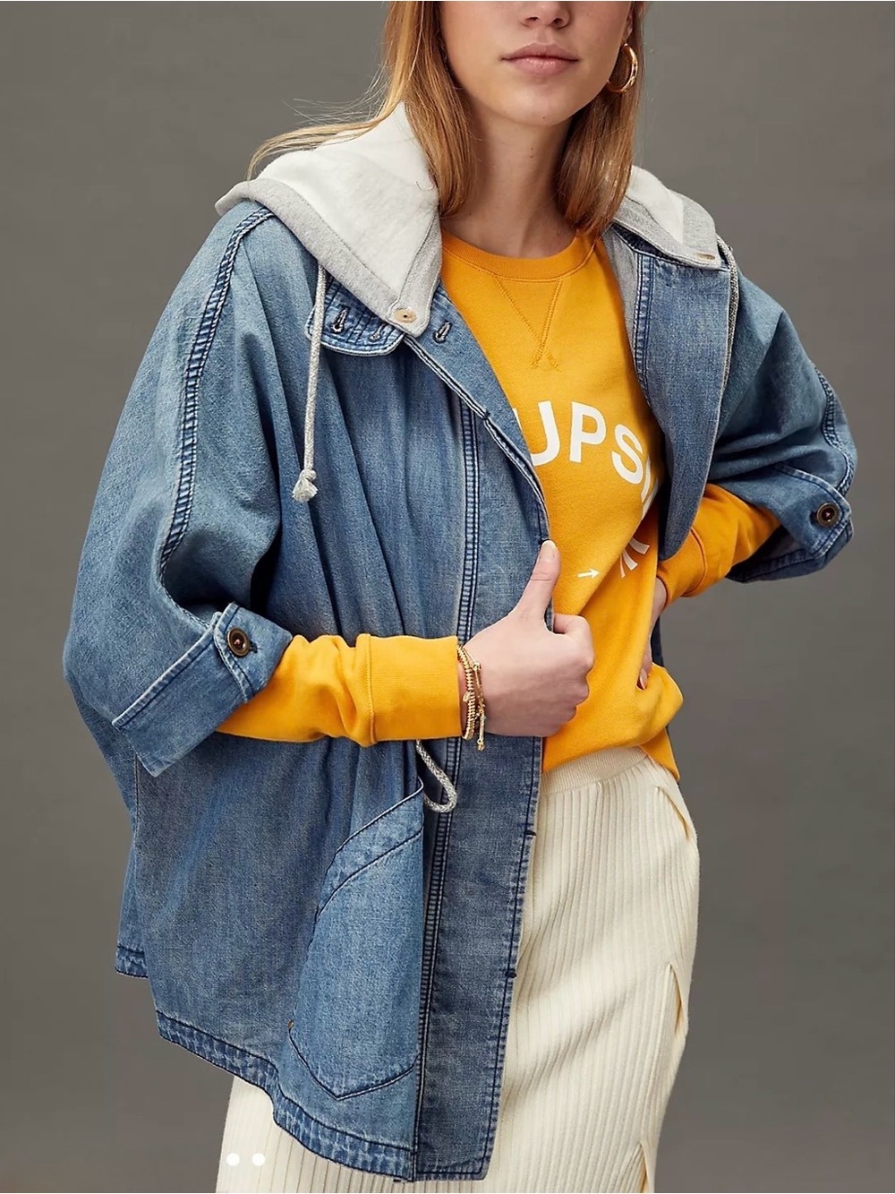 Anthropologie Pilcro Denim Kimono Jacket Medium / Large